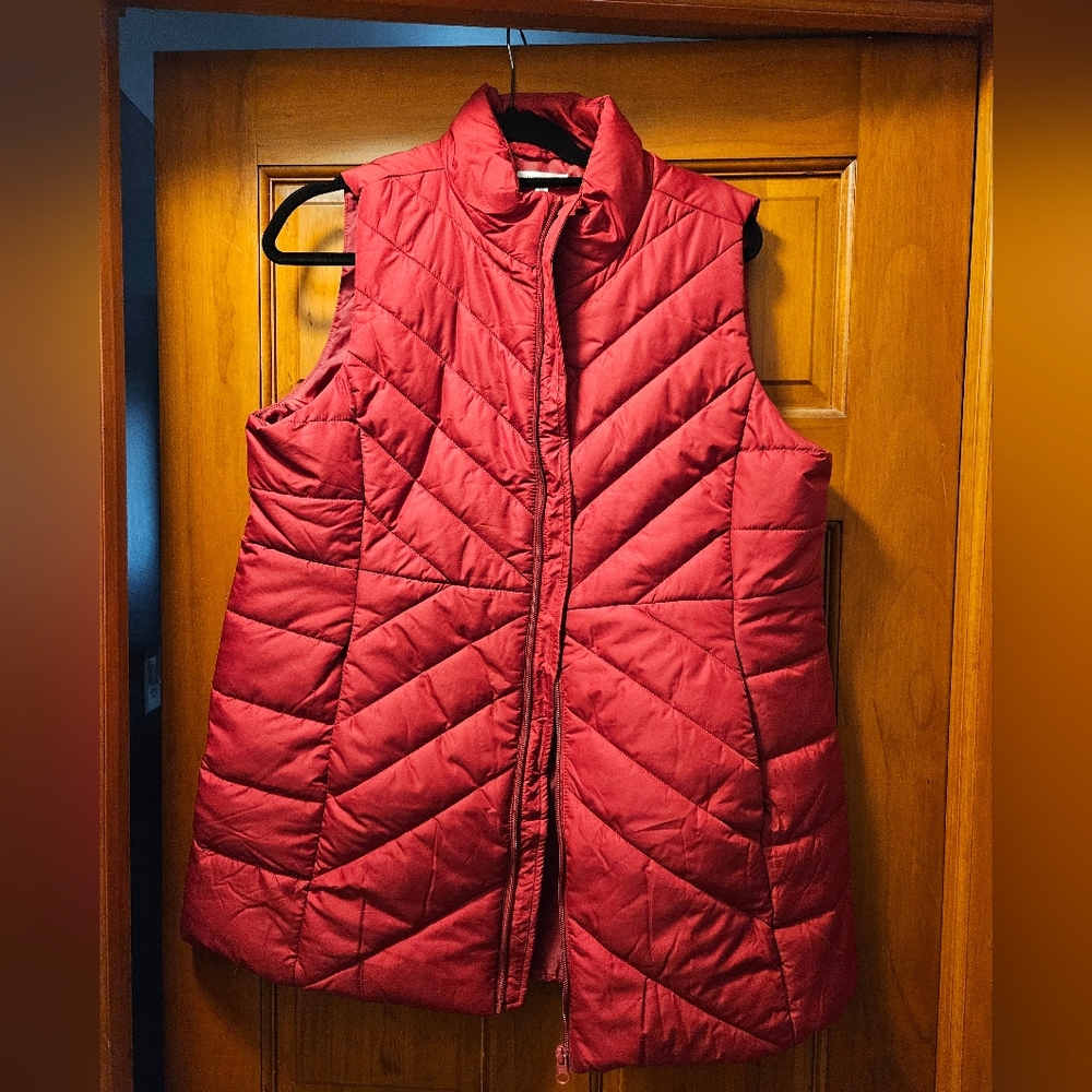 Maurices Cherry Quilted Vest